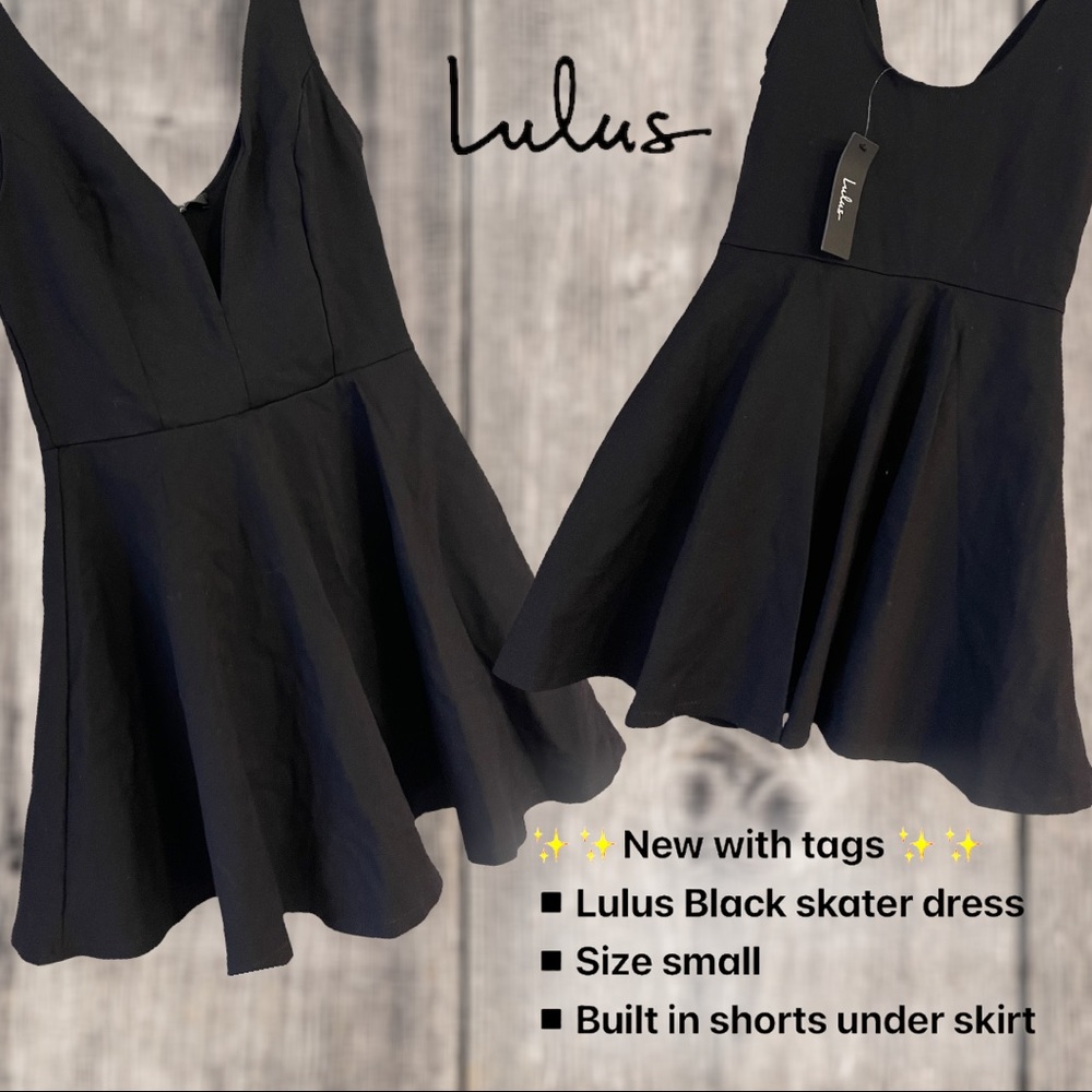 Darling Delight Black Skater Dress. New with tags. Never worn. Size small.
